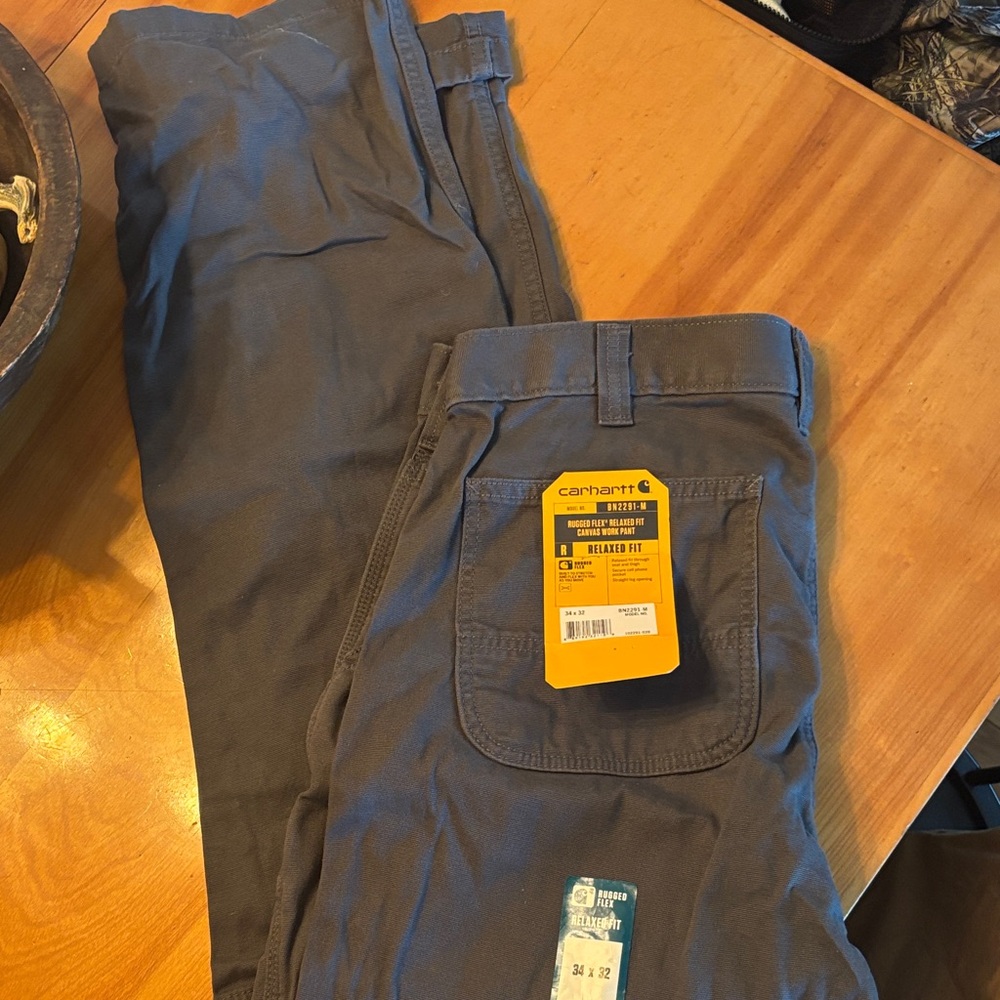 NWT Carhartt Men's Charcoal Cargo Pants